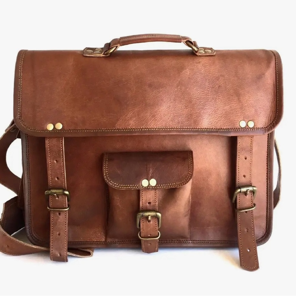 Leather messenger/laptop every day bag Universal